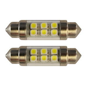LEDs Festoon 39mm, 12V, 6 LEDs 6000K