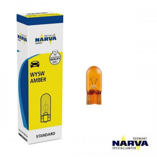 Bulb 12V 5W W2,1x9,5D Yellow